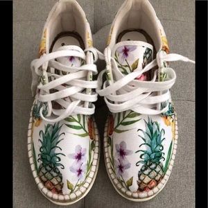 Free people Jackson pineapple lace up sneakers .